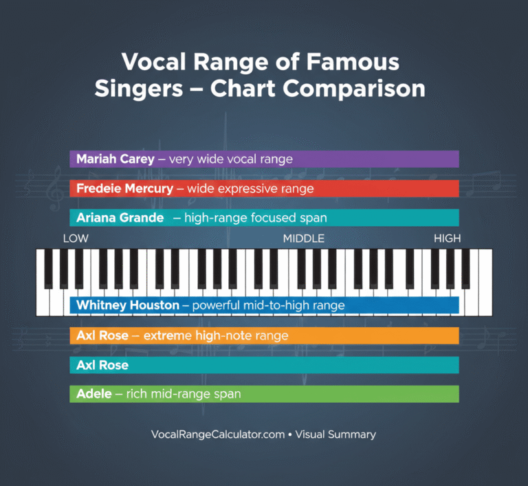 Vocal Range of Famous Singers (Examples & Charts)